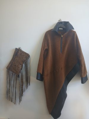 Boiled Wool And Leather Body Warmer
